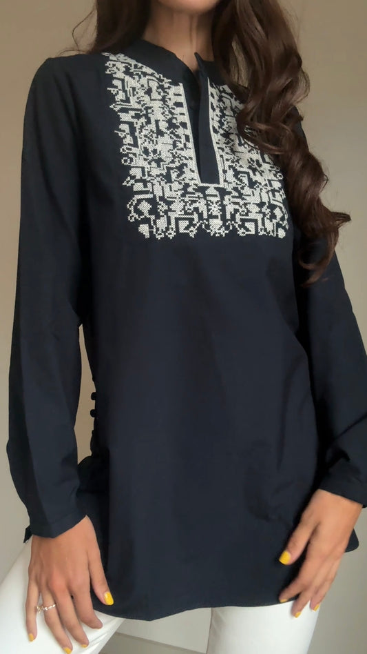 Midnight Stitch Top